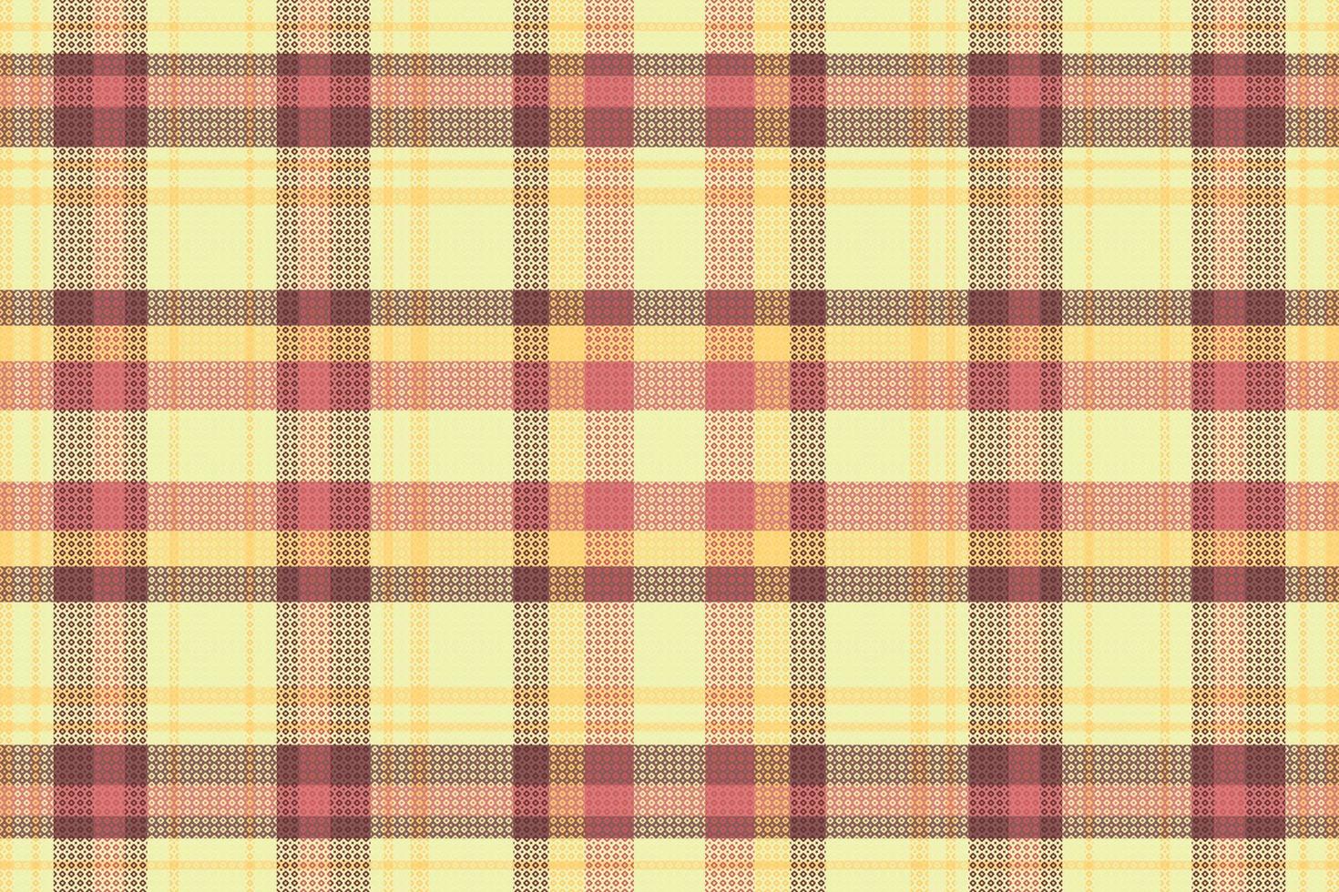 Tartan-Plaidmuster mit Textur und warmer Farbe. vektor