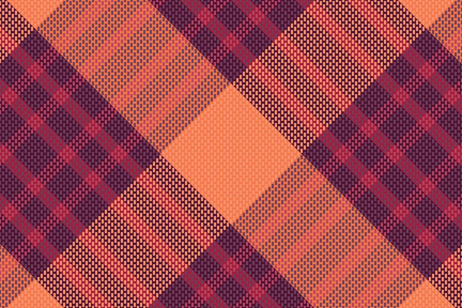 Tartan-Plaidmuster mit Textur und warmer Farbe. vektor