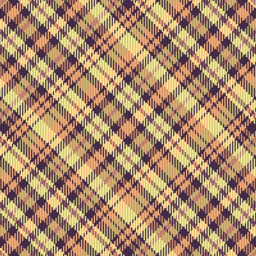 Tartan-Plaidmuster mit Textur und warmer Farbe. vektor