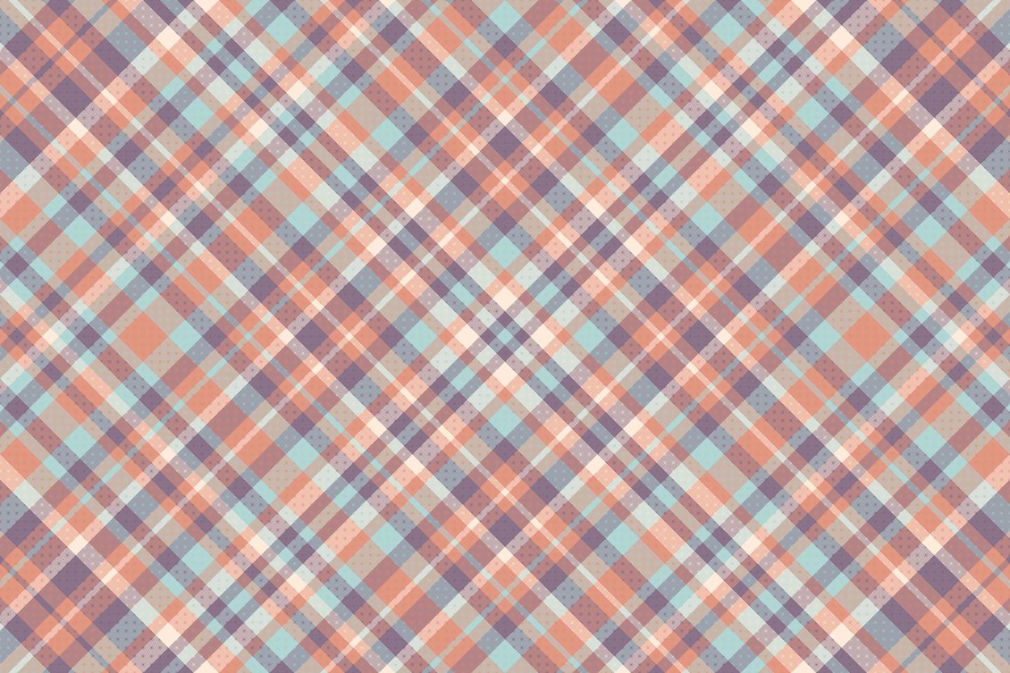 Tartan-Plaidmuster mit Textur und Retro-Farbe. vektor