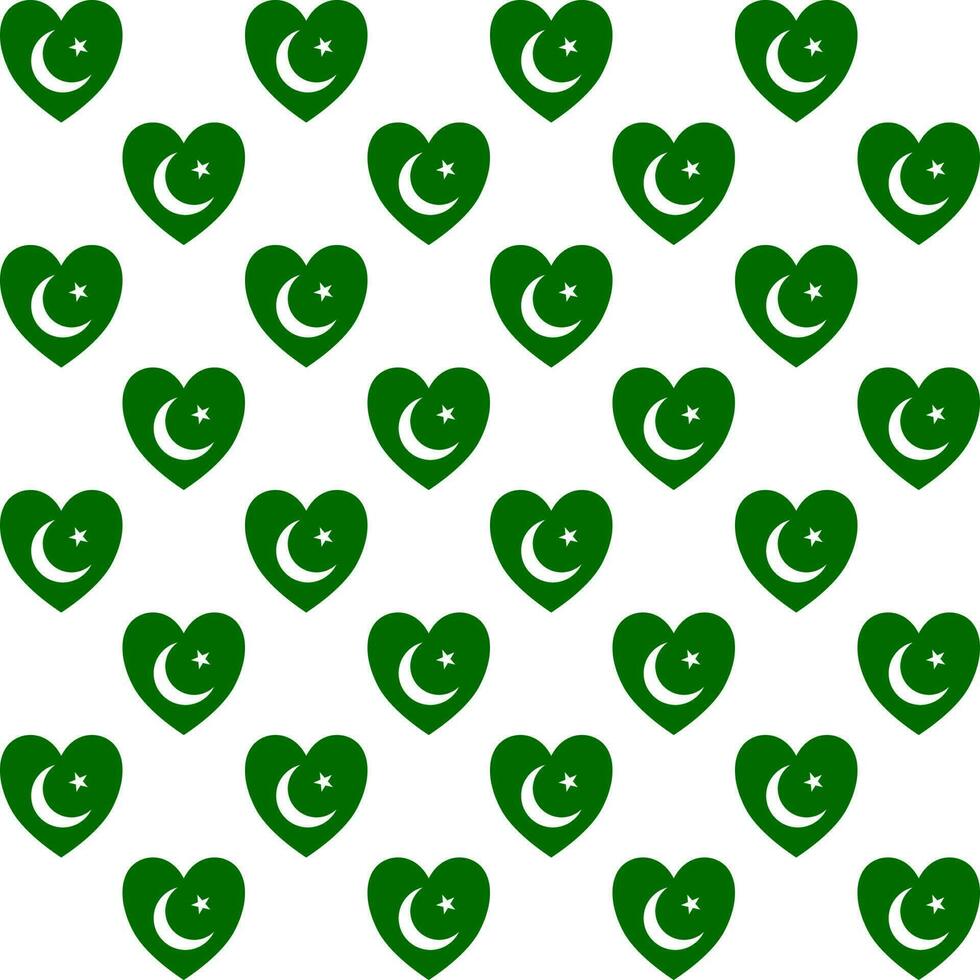 nahtloses hintergrundsymbol flag national pakistan vektor