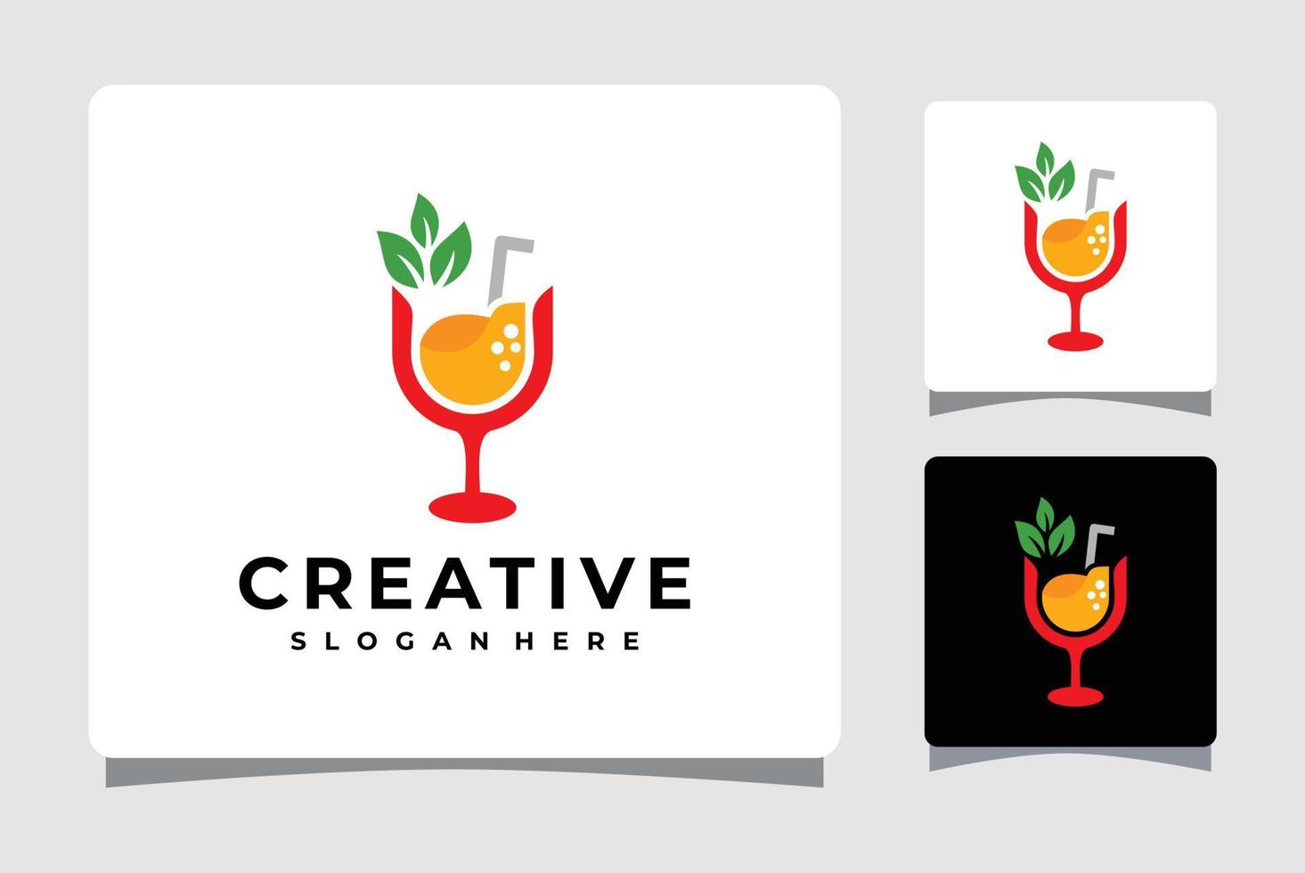 frische Orangensaft-Logo-Vorlage Design-Inspiration vektor