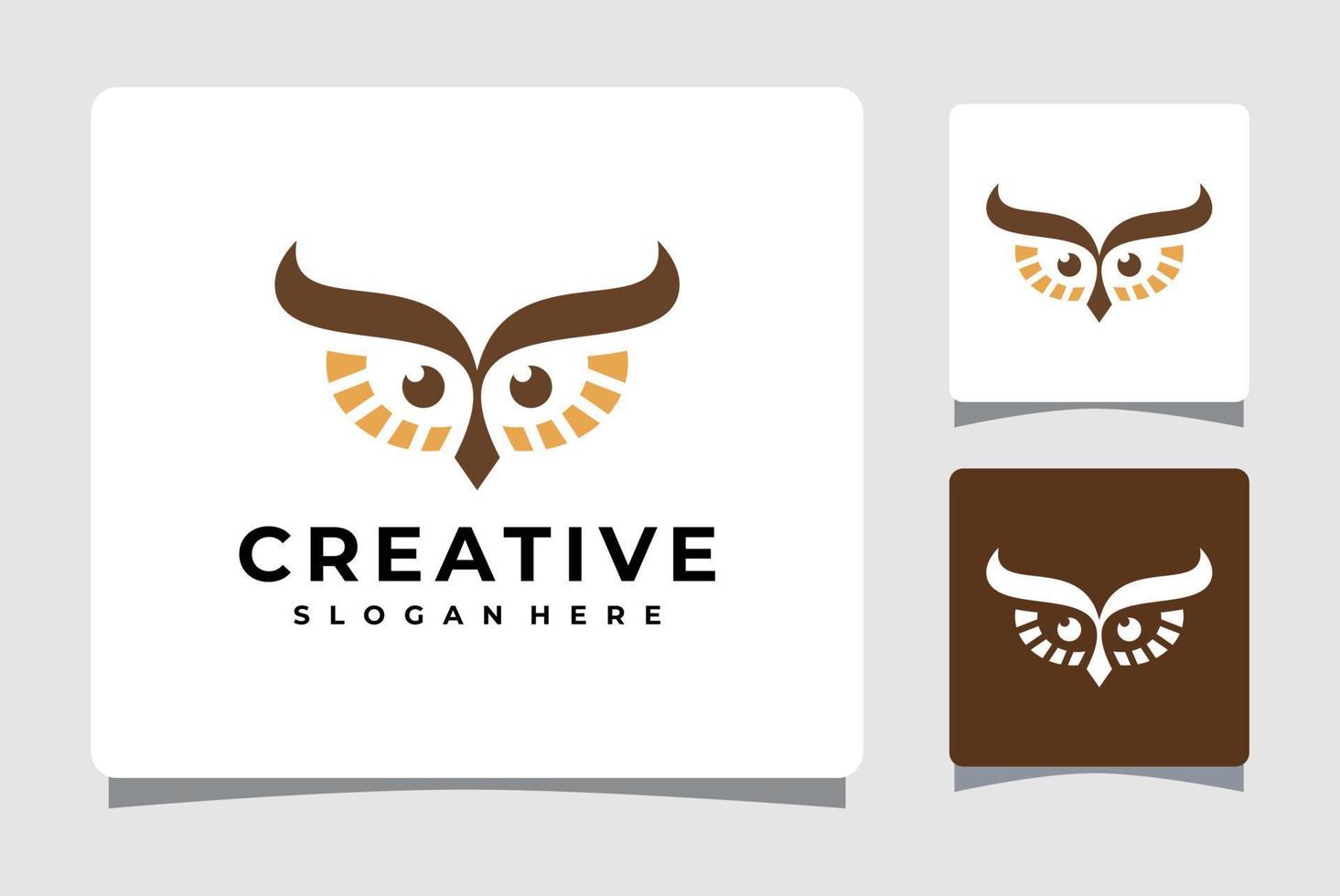 Design-Inspiration für Eulen-Logo-Vorlagen vektor