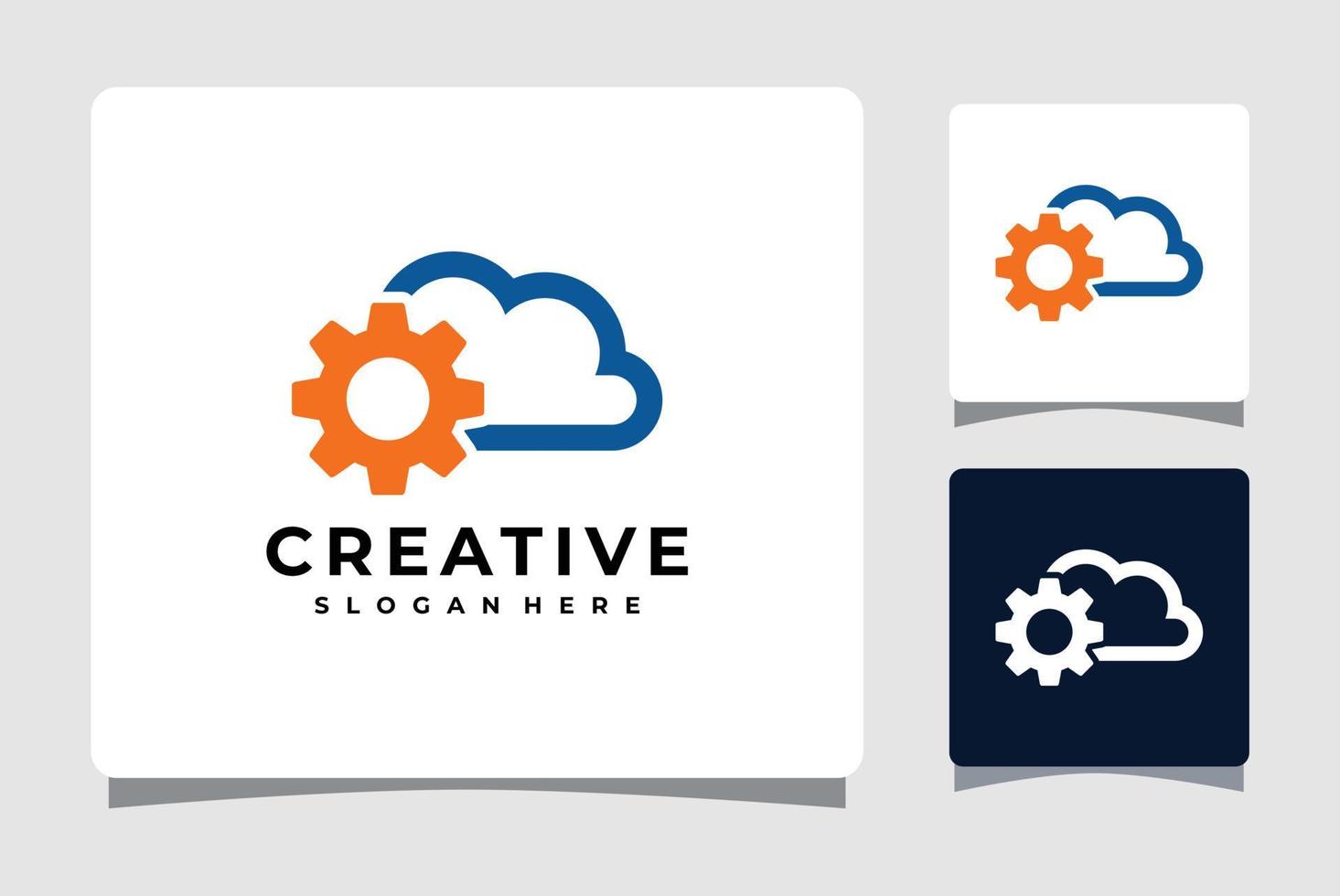 Inspiration für das Design von Gear Cloud-Logo-Vorlagen vektor