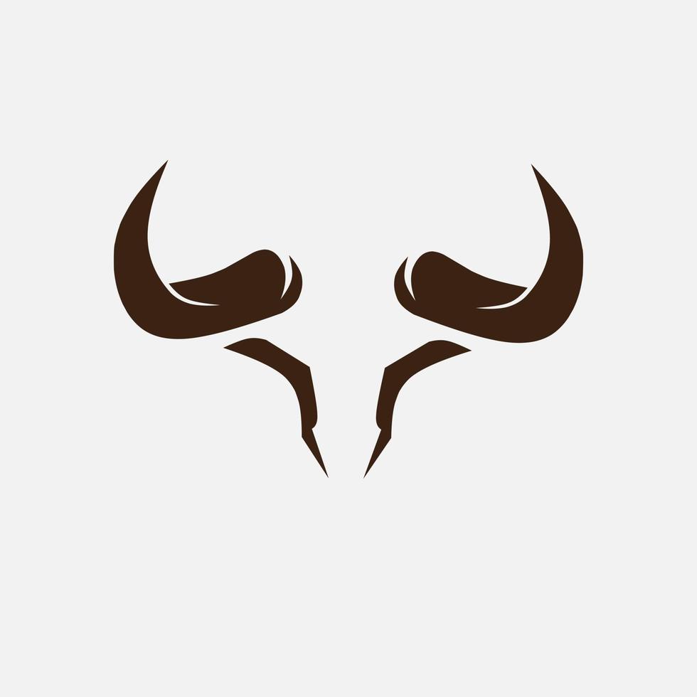 bull minimalistisk logotyp. enkel negativ utrymme vektor design.