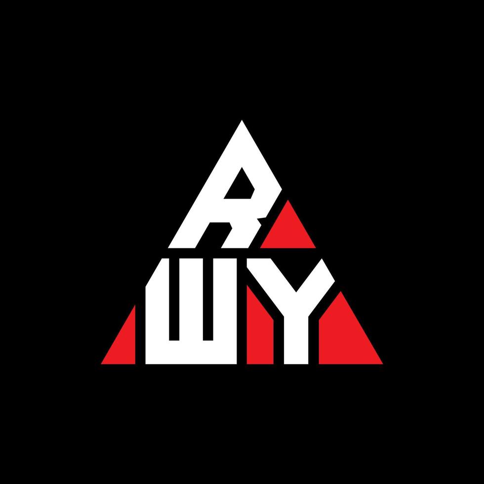 rwy triangel bokstavslogotypdesign med triangelform. rwy triangel logotyp design monogram. rwy triangel vektor logotyp mall med röd färg. rwy triangulär logotyp enkel, elegant och lyxig logotyp.