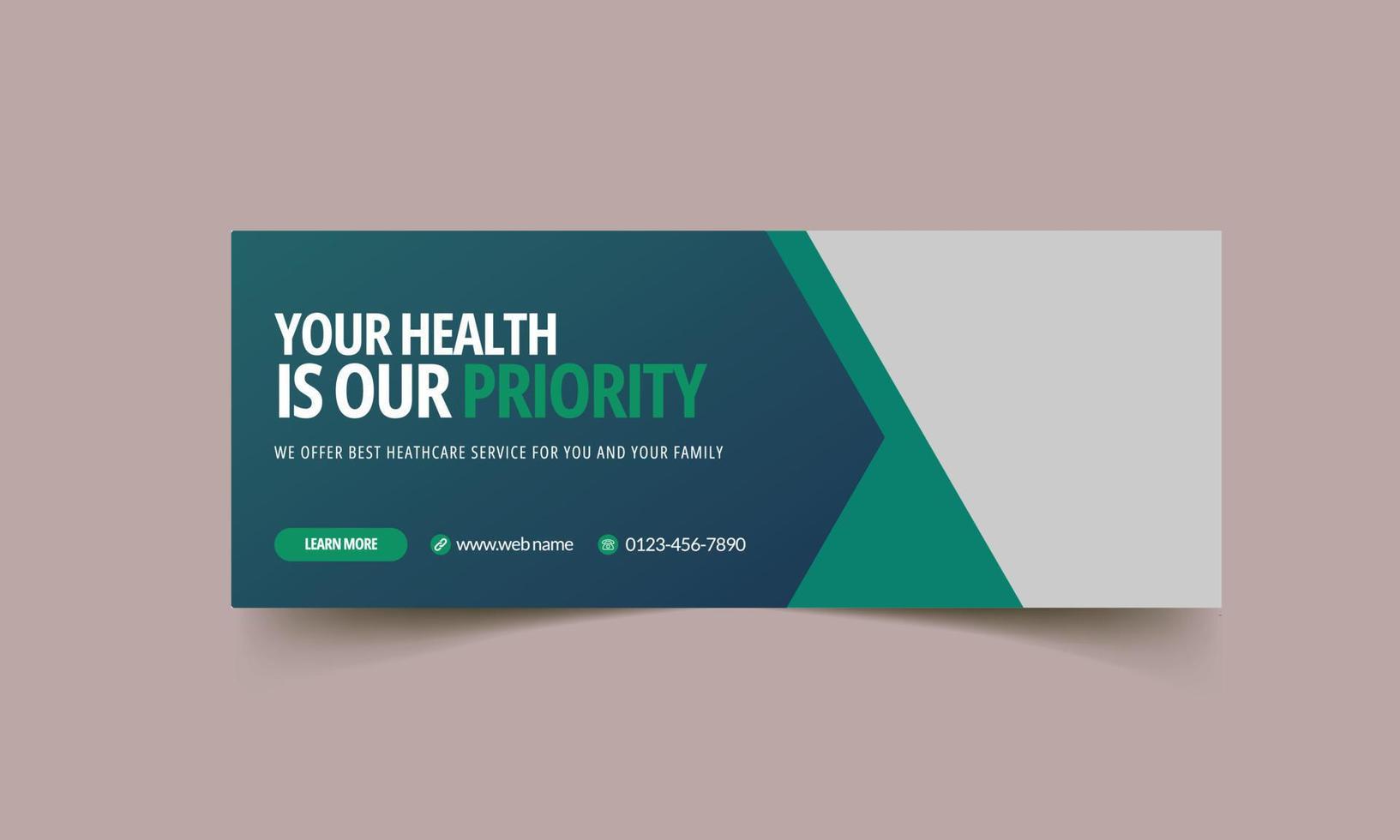 medizinisches gesundheitsgeschäft marketing social media cover banner vorlage vektor