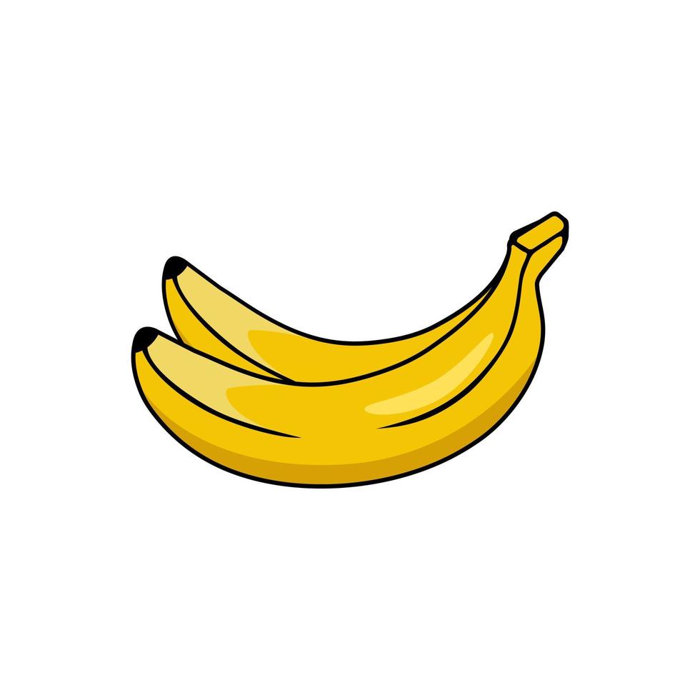 banan frukt ikon. banan ikon vektor design illustration. banan frukt ikonen isolerad på vit bakgrund. banan ikon enkelt tecken.