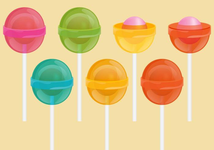 Lollipops Med Bubblegum Vectors