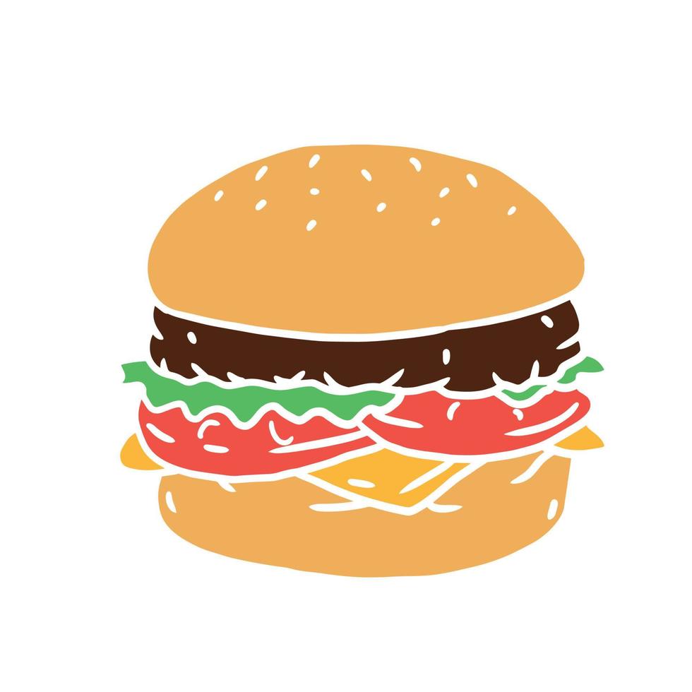 hamburgare kött smörgås. hamburgare ikon. vektor hamburgare