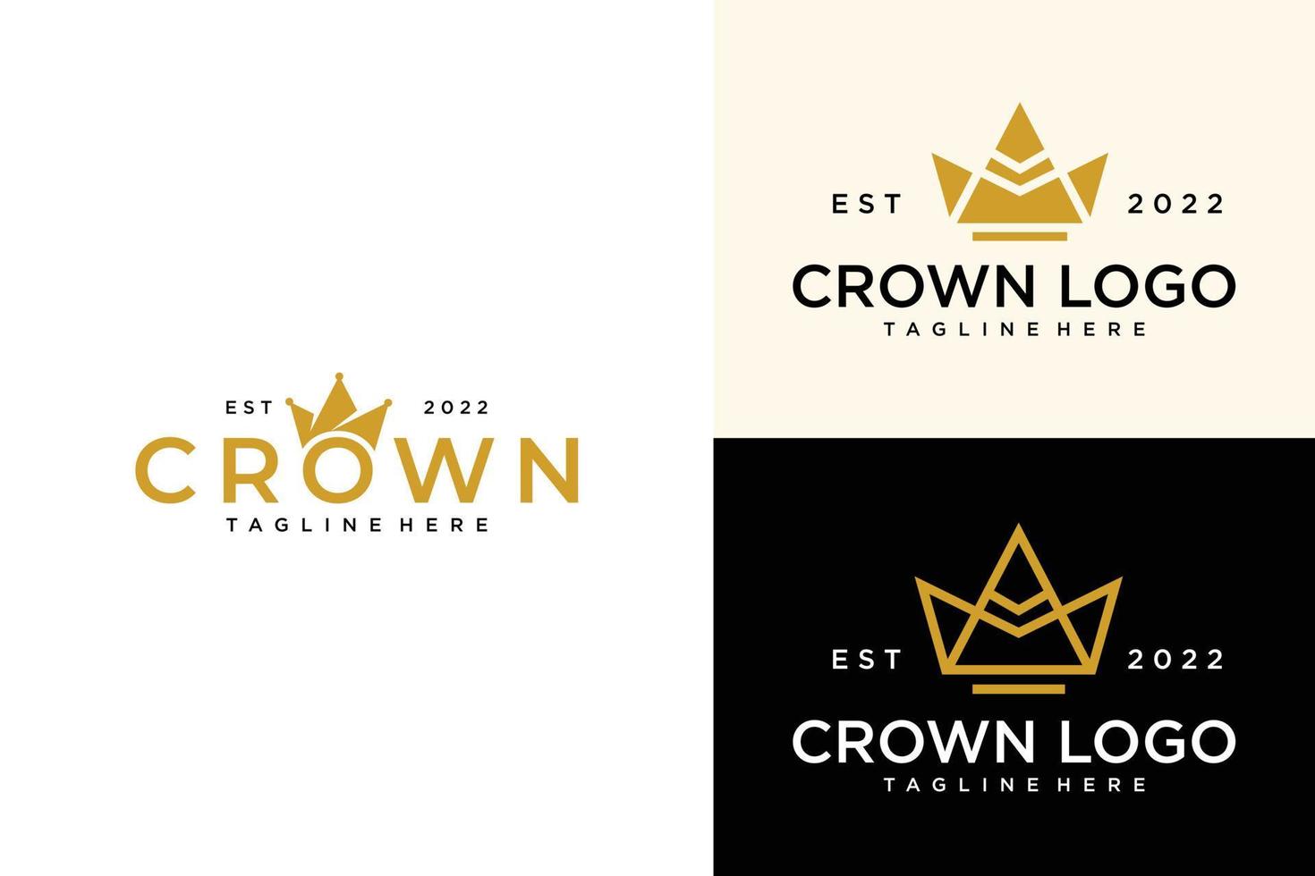 krona logotyp kunglig kung drottning abstrakt logotyp design vektor mall