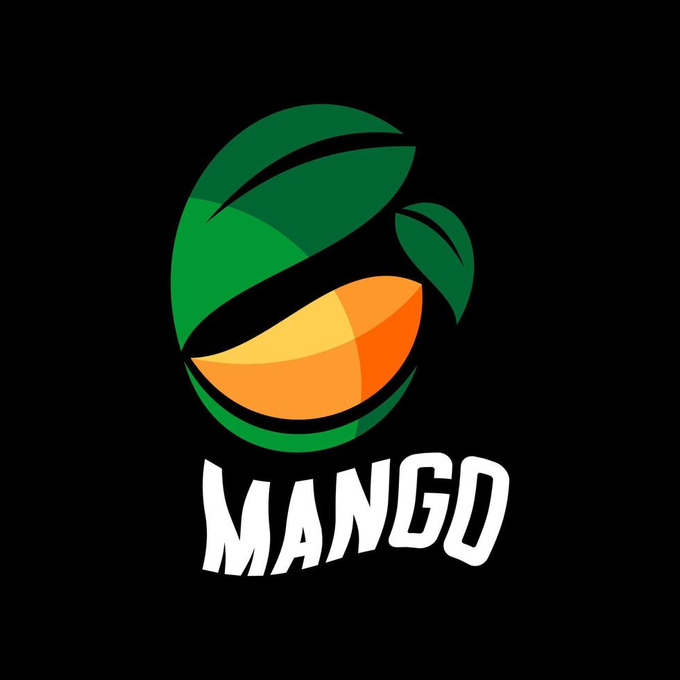 frukt mango logotyp vektor