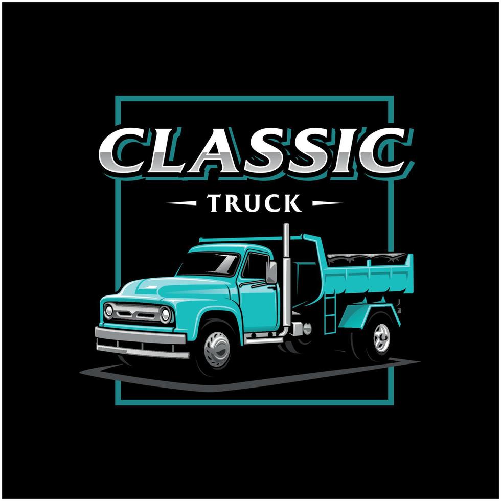 klassischer Pick-up-LKW-Illustrationsvektor vektor