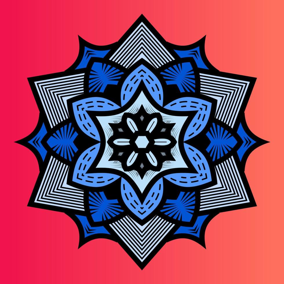 mandala vektor illustration. vektor handritad cirkulär dekorativt element. för bakgrundsobjekt, flygbladsobjekt, elementobjekt