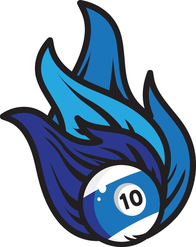 10-Ball-Billard-Logo-Konzept vektor