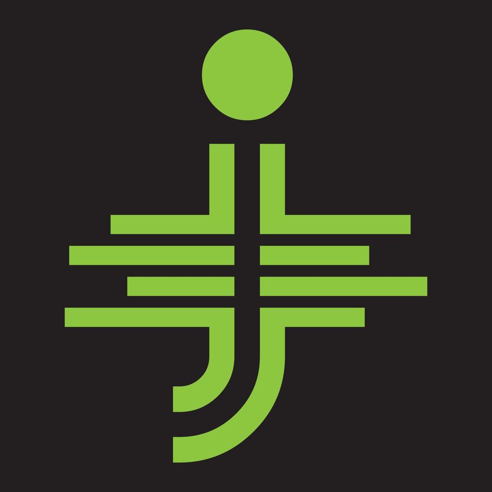 Buchstabe j Logo Symbol Designvorlagen Elemente vektor