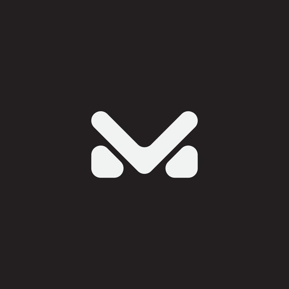 första bokstaven m monogram logotyp vektor