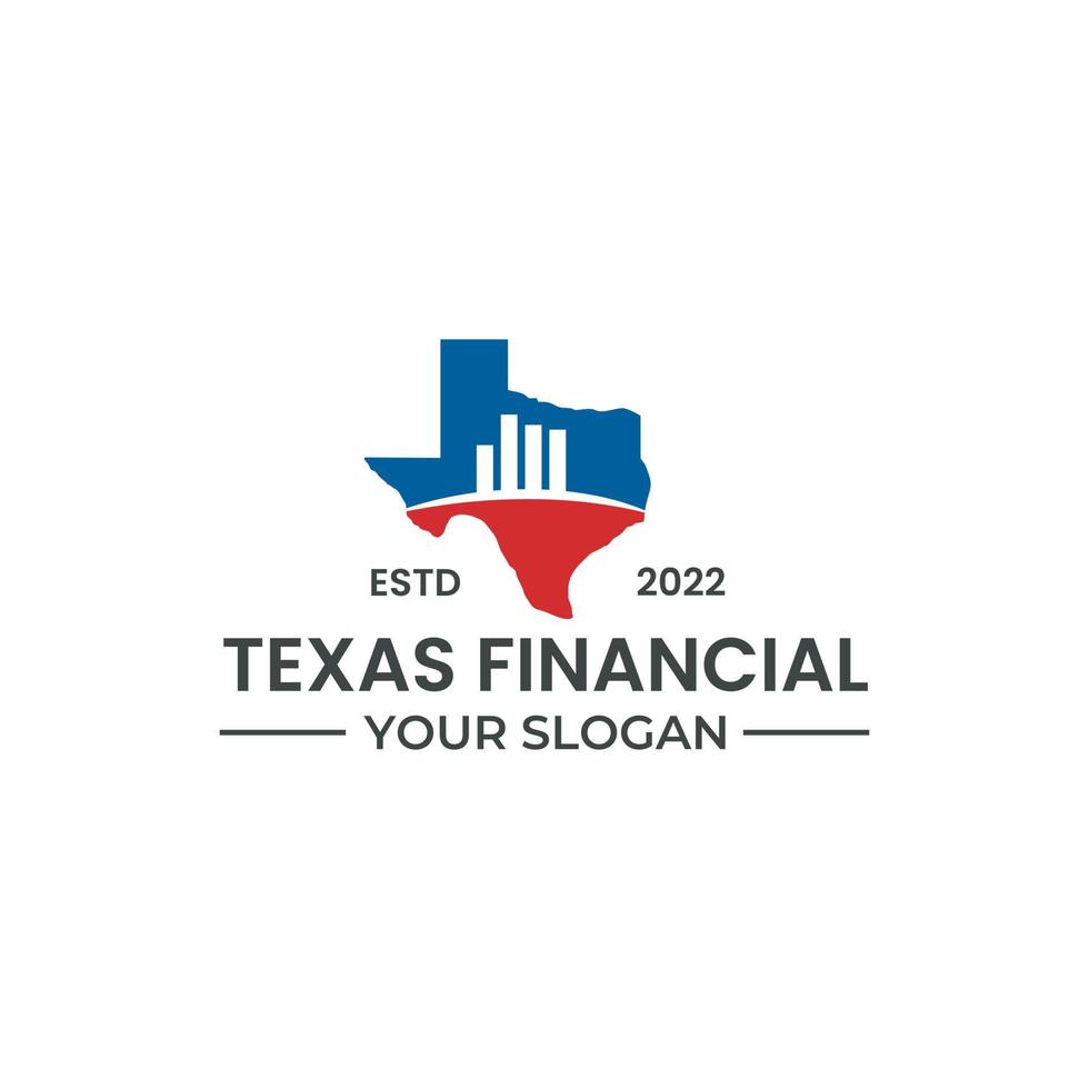 Texas redovisning och investeringar logotyp design vektor