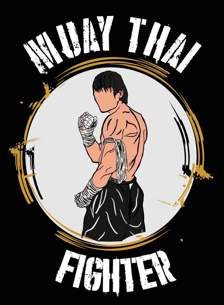 Muaythai Illustration moderner Designvektor vektor