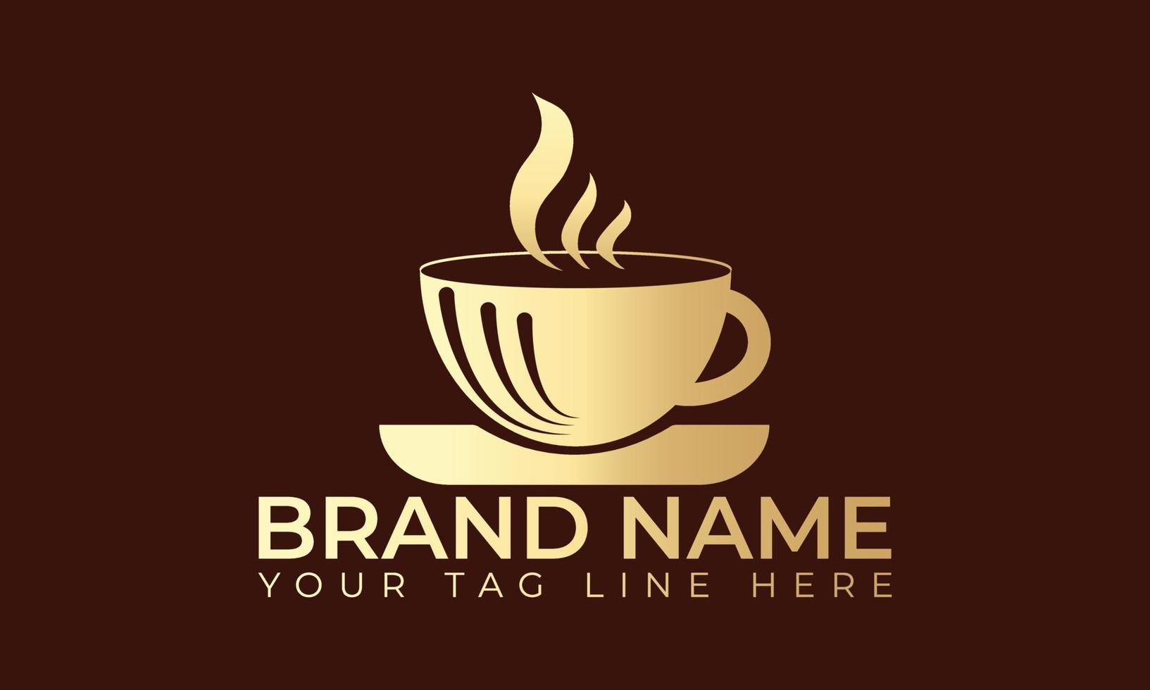 kaffe logotyp. te logo.mug logotypdesign. vektor