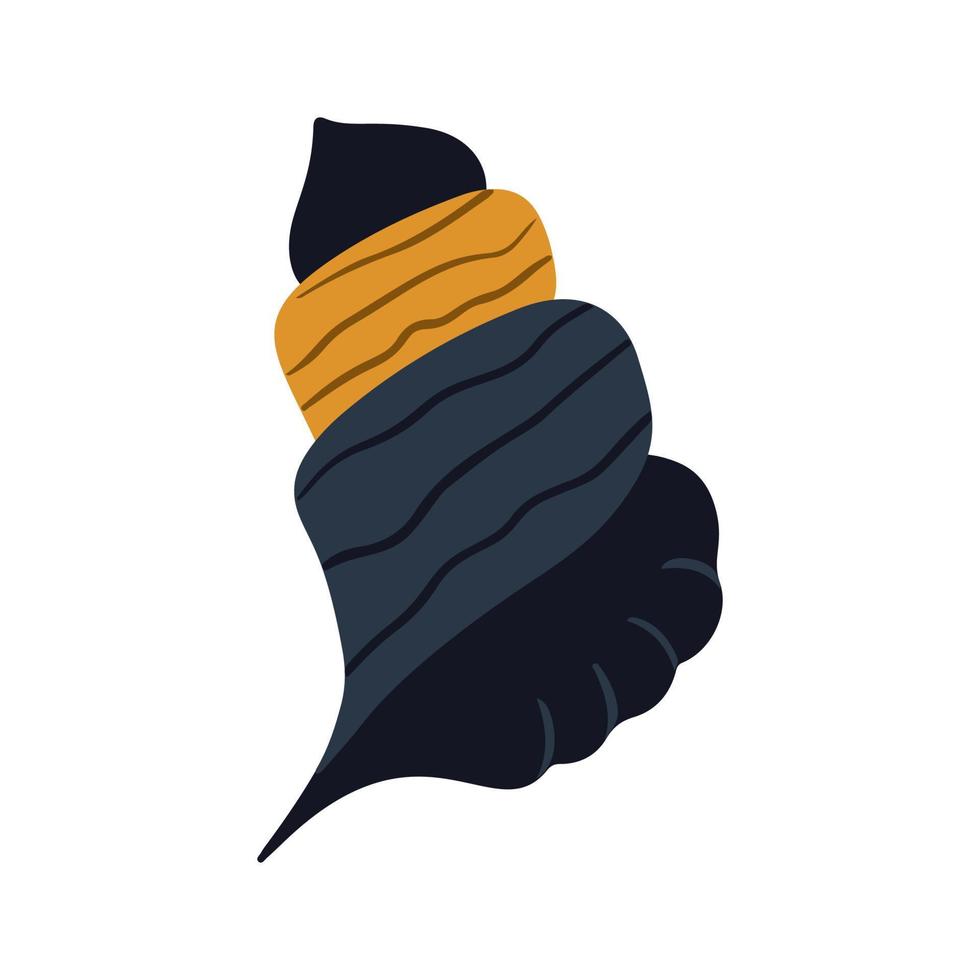 färgglada snäckskal ikon. musslasymbolen är isolerad på en vit bakgrund. vektor illustration.