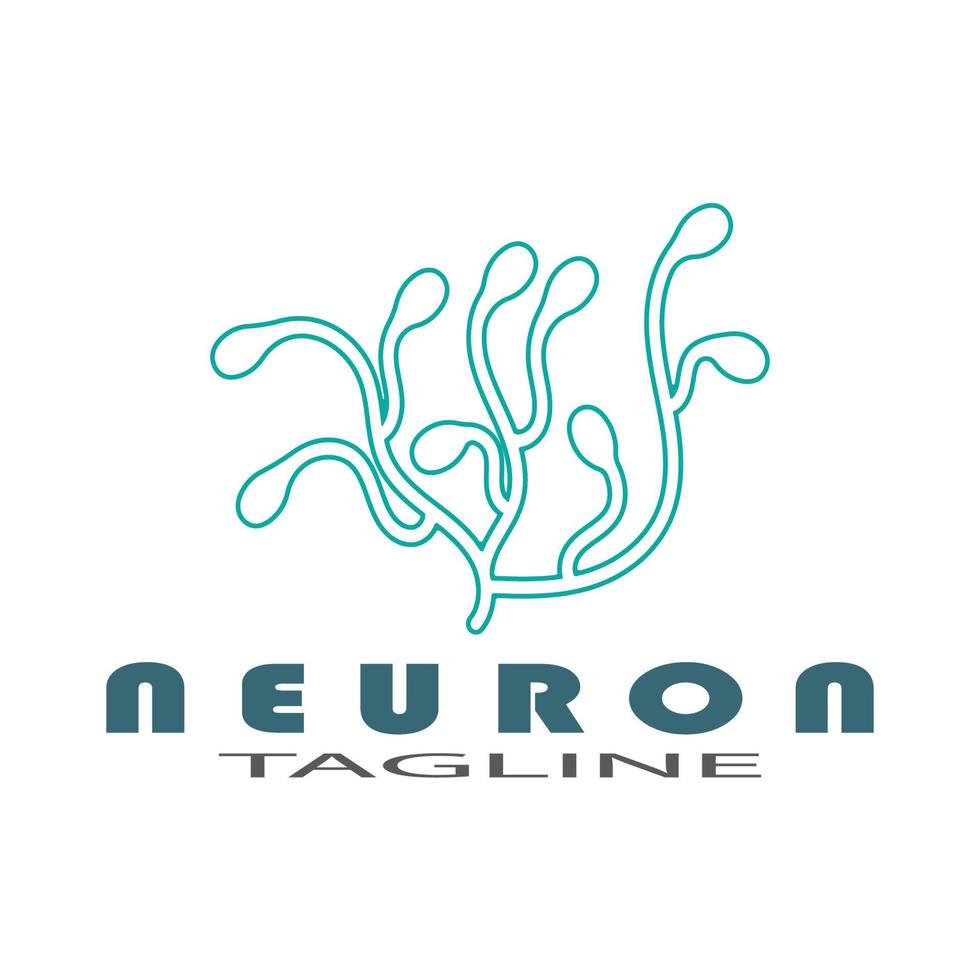 Neuron-Logo oder Nervenzellen-Logo-Design-Illustrationsvorlagen-Symbol mit Vektorkonzept vektor