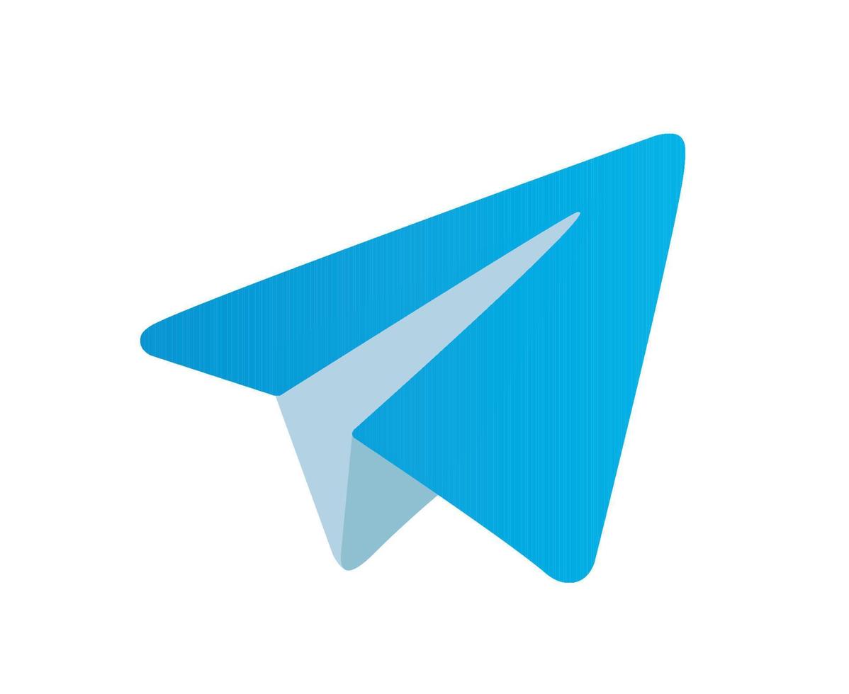 telegram sociala medier ikon logotyp designelement vektorillustration vektor