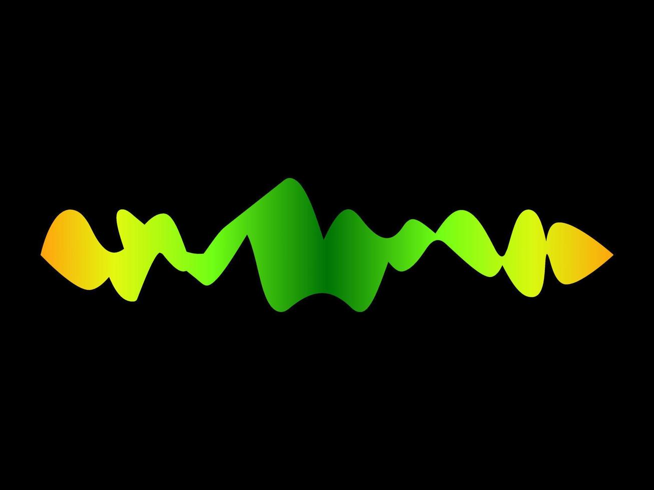 Bewegung mehrfarbige Schallwelle auf schwarzem Hintergrund. abstrakter Hintergrund. Vektor-Illustration vektor