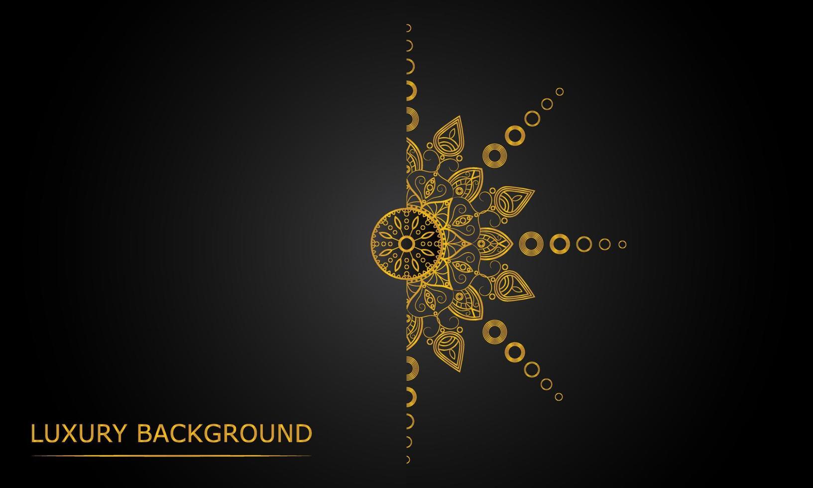 Vektorluxus islamischer Hintergrund mit goldenem Mandala vektor