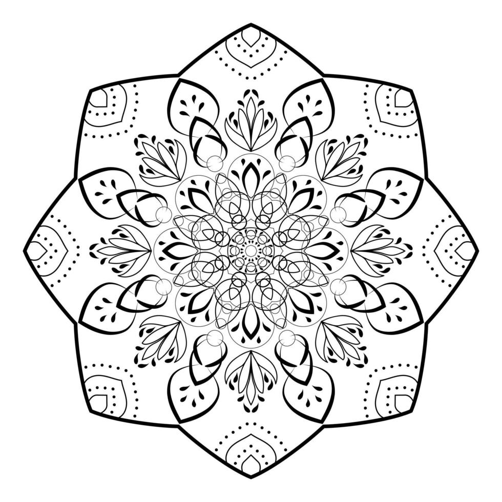isoliertes Mandala-Muster. vintage ethnischer hintergrundrahmen. Vektor-Illustration. vektor