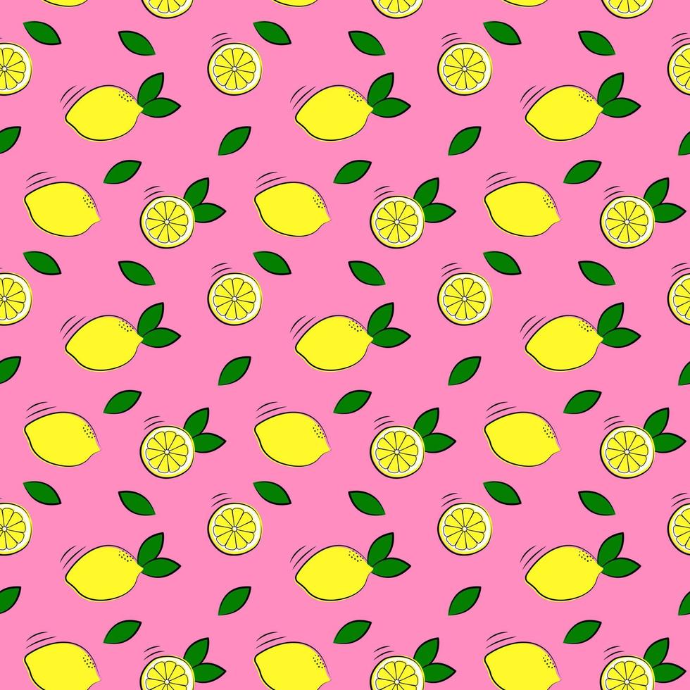 färsk bakgrund av citroner. handritad överlappande bakgrund. färgglada doodle tapet vektor. seamless mönster med citrusfrukter samling. dekorativ illustration, bra för tryck vektor