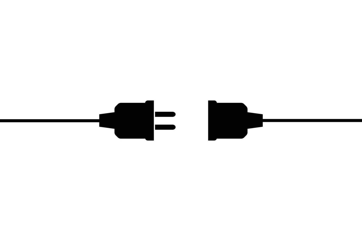 elektrisk kontakt ikon på vit bakgrund. vektor