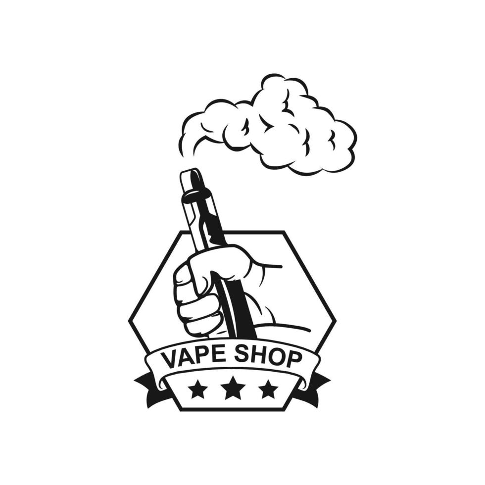 vape store logotyp designmall vektor