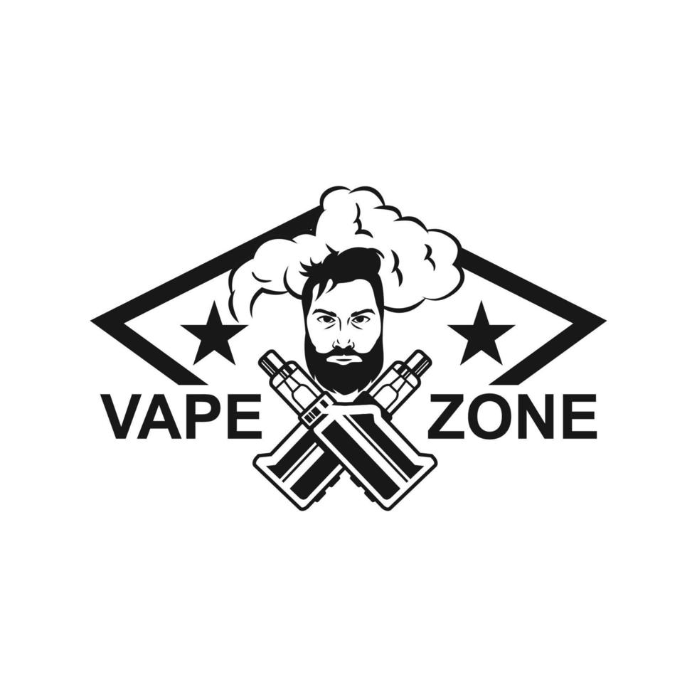 vape store logotyp designmall vektor