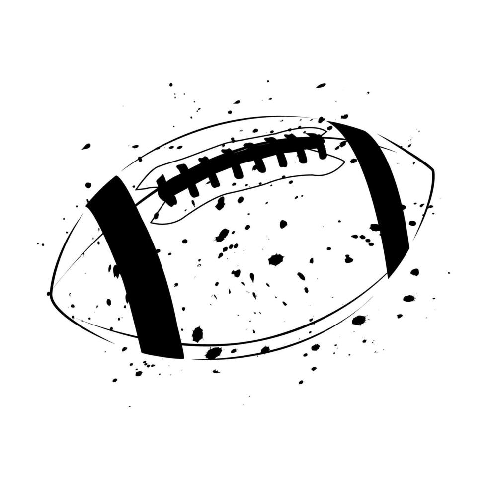 amerikansk fotboll boll, bra design för alla ändamål. abstrakt bakgrund. grafiskt element vektor. mörk grunge bakgrund vektor