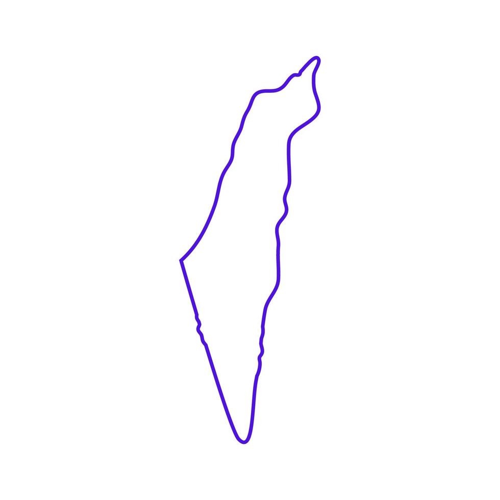Israel karta illustrerad på vit bakgrund vektor