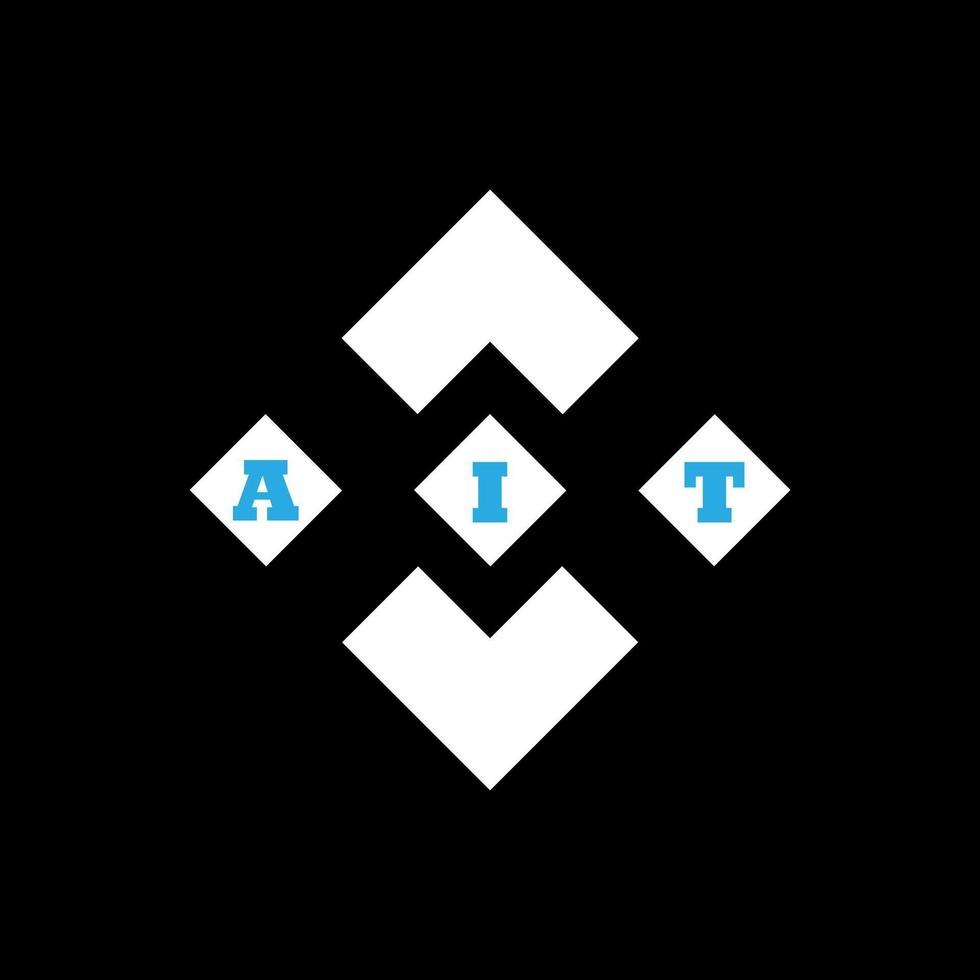 ait brief logo abstraktes kreatives design. ein einzigartiges Design vektor