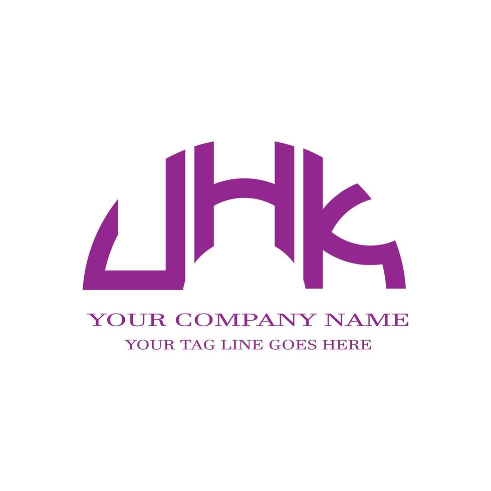 uhk brief logo kreatives design mit vektorgrafik vektor