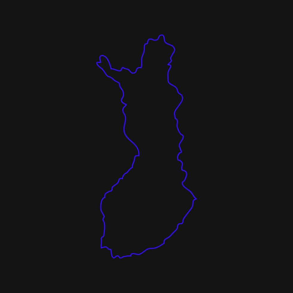 Finnland-Karte auf weißem Hintergrund vektor