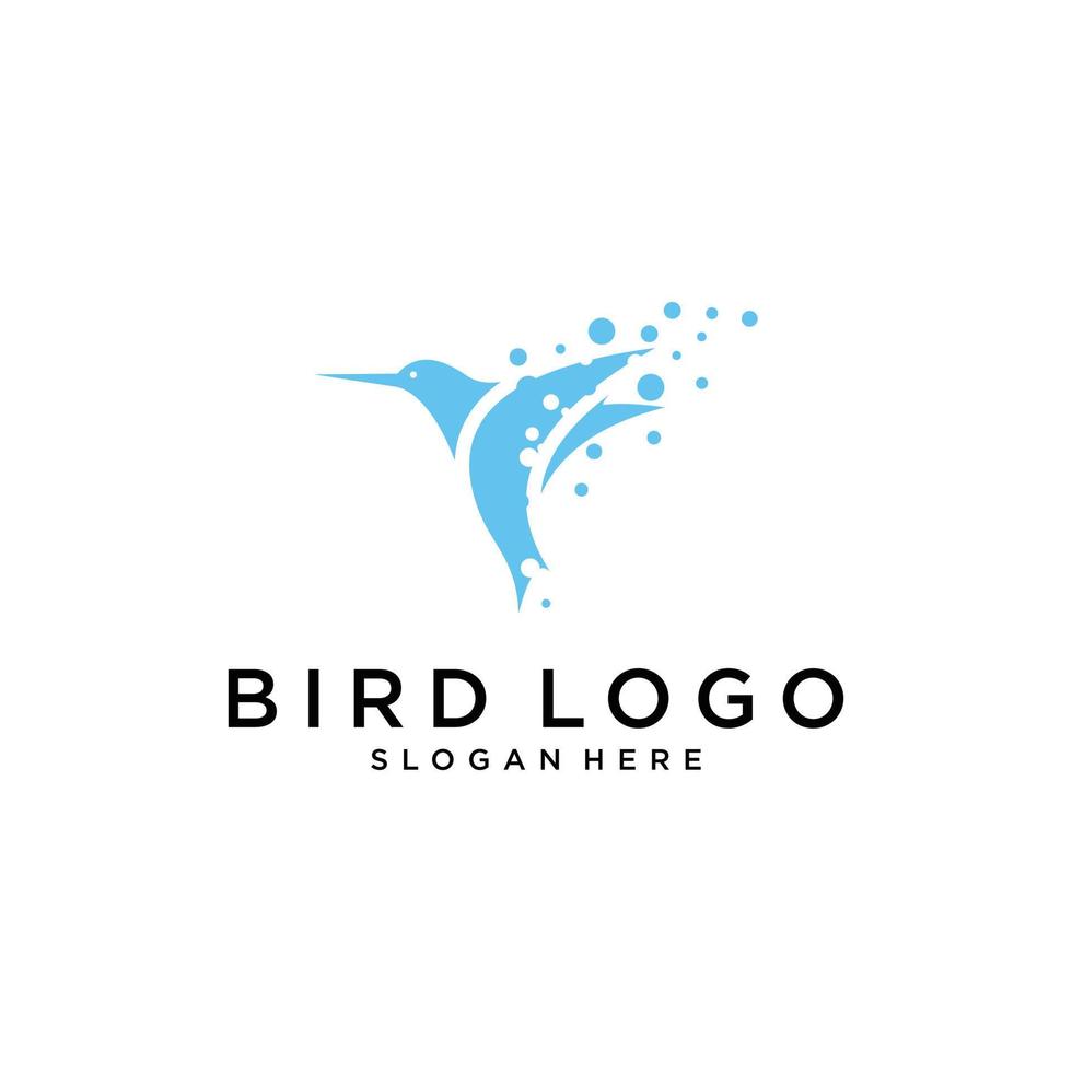 Kolibri-Illustration-Vektor-Logo-Design. Vogel-Vektor-Logo-Design. vektor