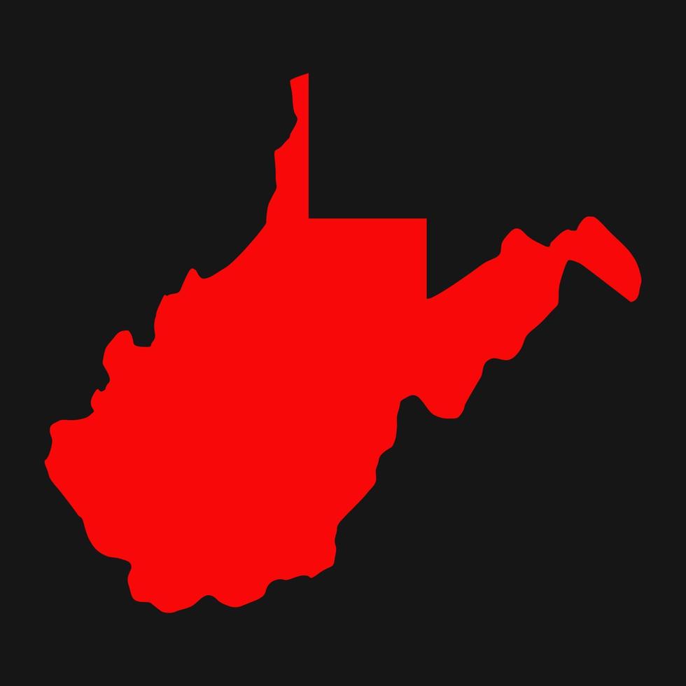 Karte von West Virginia illustriert vektor