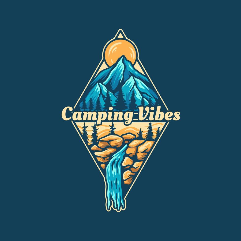 Camping-Vibes-Illustration vektor