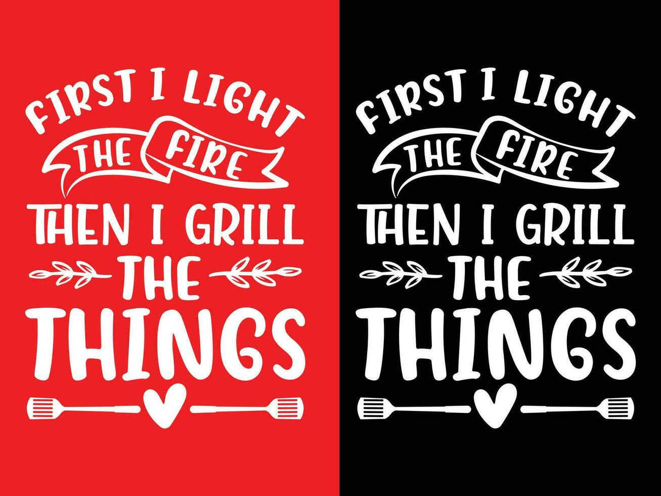 bbq typografi t-shirt design vektor