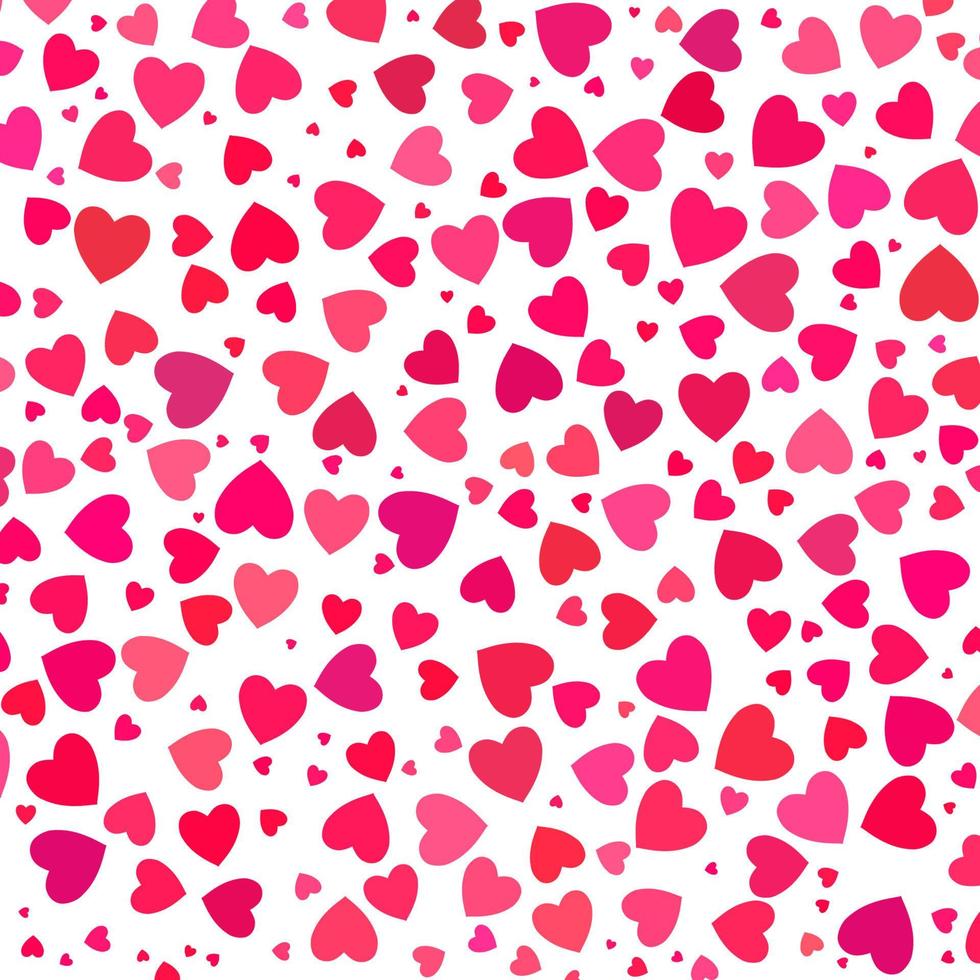 Liebe romantischen Hintergrund mit bunten Herzen, Vektor-Valentinstag-Muster, Einladungskartendesign. vektor