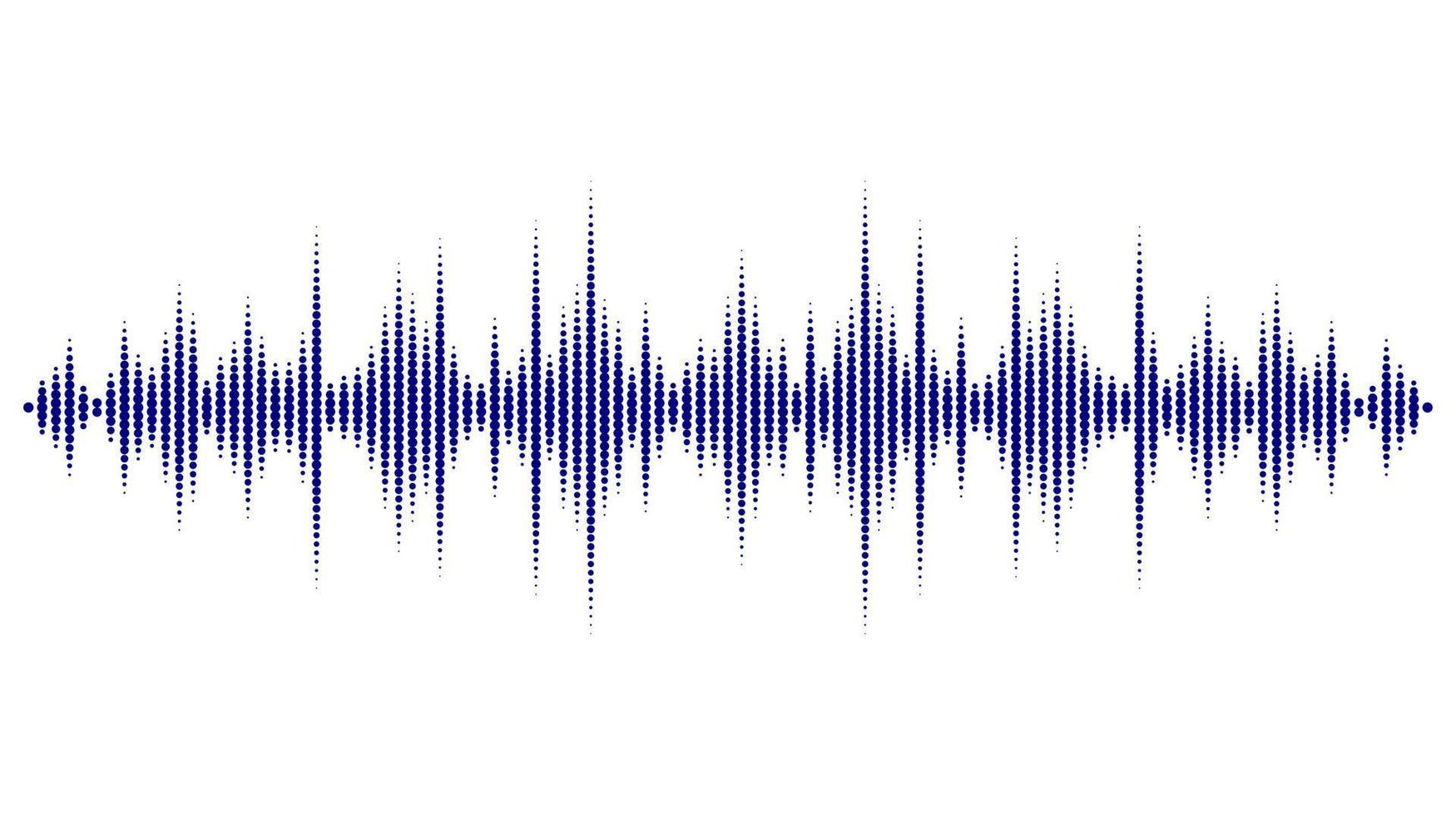 Schallwelle. digitaler Musik-Equalizer isoliert auf weißem Hintergrund. Vektor-Illustration vektor