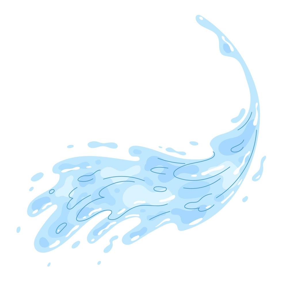 Wasserspritzer, Wellenfigur. Illustration vektor