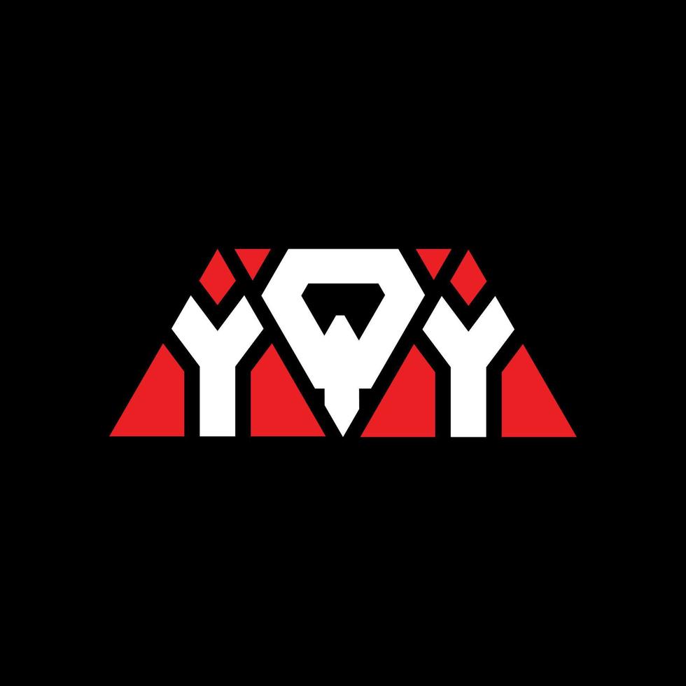 yqy-Dreieck-Buchstaben-Logo-Design mit Dreiecksform. Yqy-Dreieck-Logo-Design-Monogramm. yqy-Dreieck-Vektor-Logo-Vorlage mit roter Farbe. yqy dreieckiges Logo einfaches, elegantes und luxuriöses Logo. yqy vektor