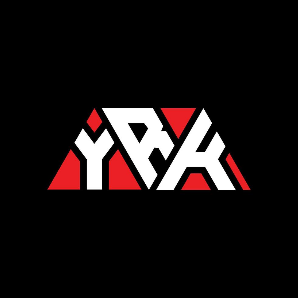 YRK-Dreieck-Buchstaben-Logo-Design mit Dreiecksform. YRK-Dreieck-Logo-Design-Monogramm. Yrk-Dreieck-Vektor-Logo-Vorlage mit roter Farbe. yrk dreieckiges Logo einfaches, elegantes und luxuriöses Logo. Yrk vektor
