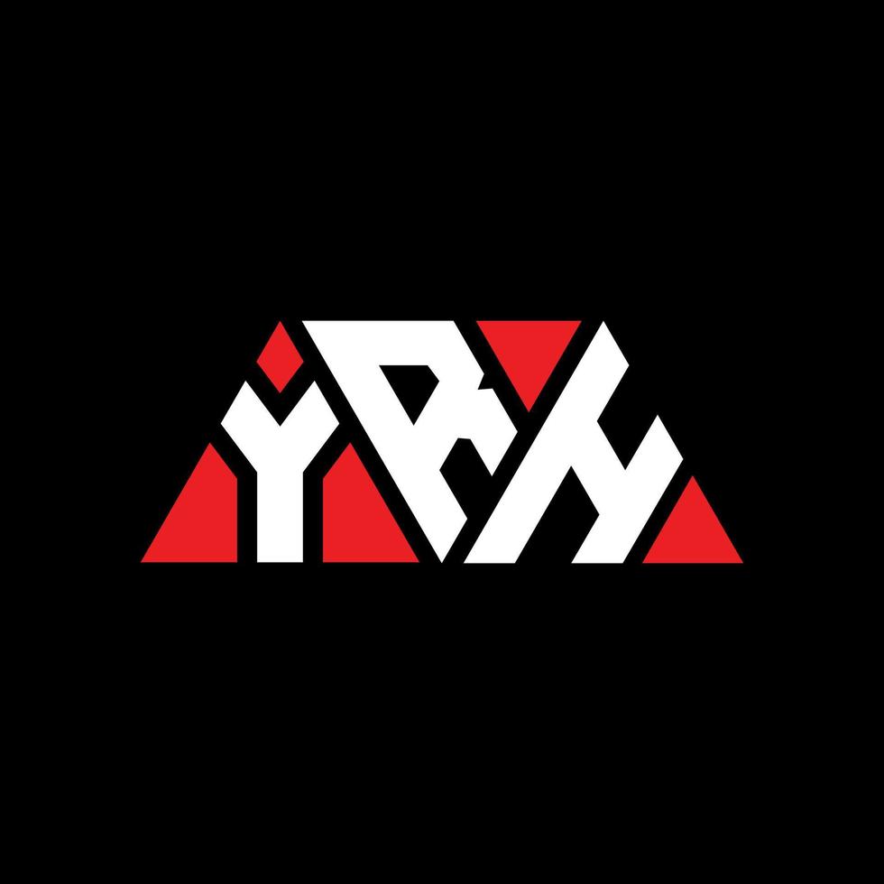 yrh-Dreieck-Buchstaben-Logo-Design mit Dreiecksform. YRH-Dreieck-Logo-Design-Monogramm. yrh-Dreieck-Vektor-Logo-Vorlage mit roter Farbe. yrh dreieckiges Logo einfaches, elegantes und luxuriöses Logo. yrh vektor