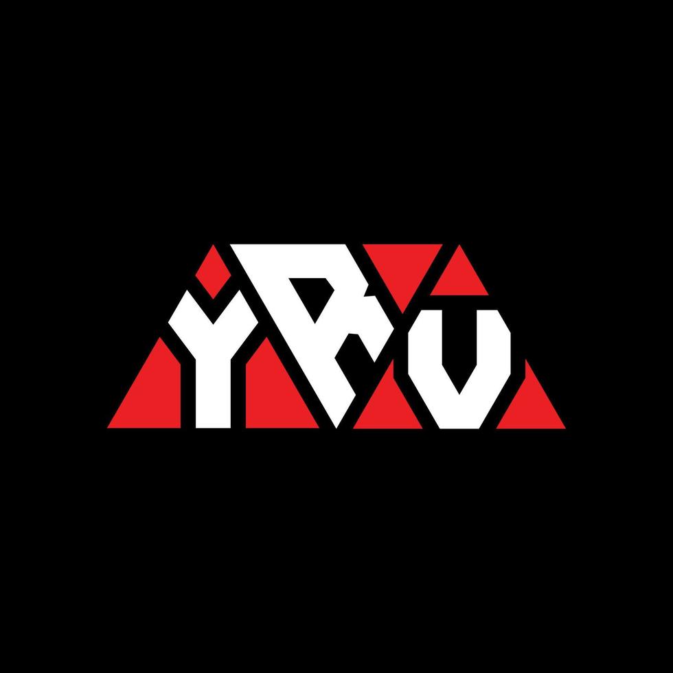 yrv Dreiecksbuchstaben-Logo-Design mit Dreiecksform. YRV-Dreieck-Logo-Design-Monogramm. YRV-Dreieck-Vektor-Logo-Vorlage mit roter Farbe. yrv dreieckiges logo einfaches, elegantes und luxuriöses logo. Jahr vektor